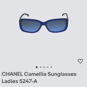 Chanel Camellia Sunglasses, Navy Blue